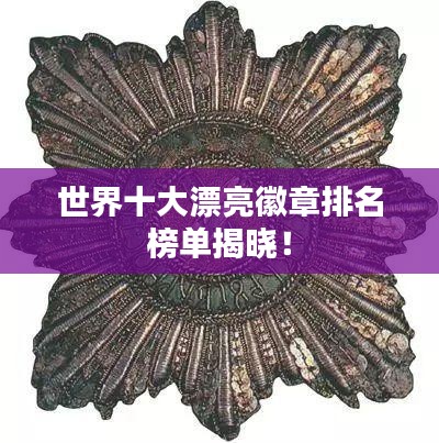 世界十大漂亮徽章排名榜单揭晓！